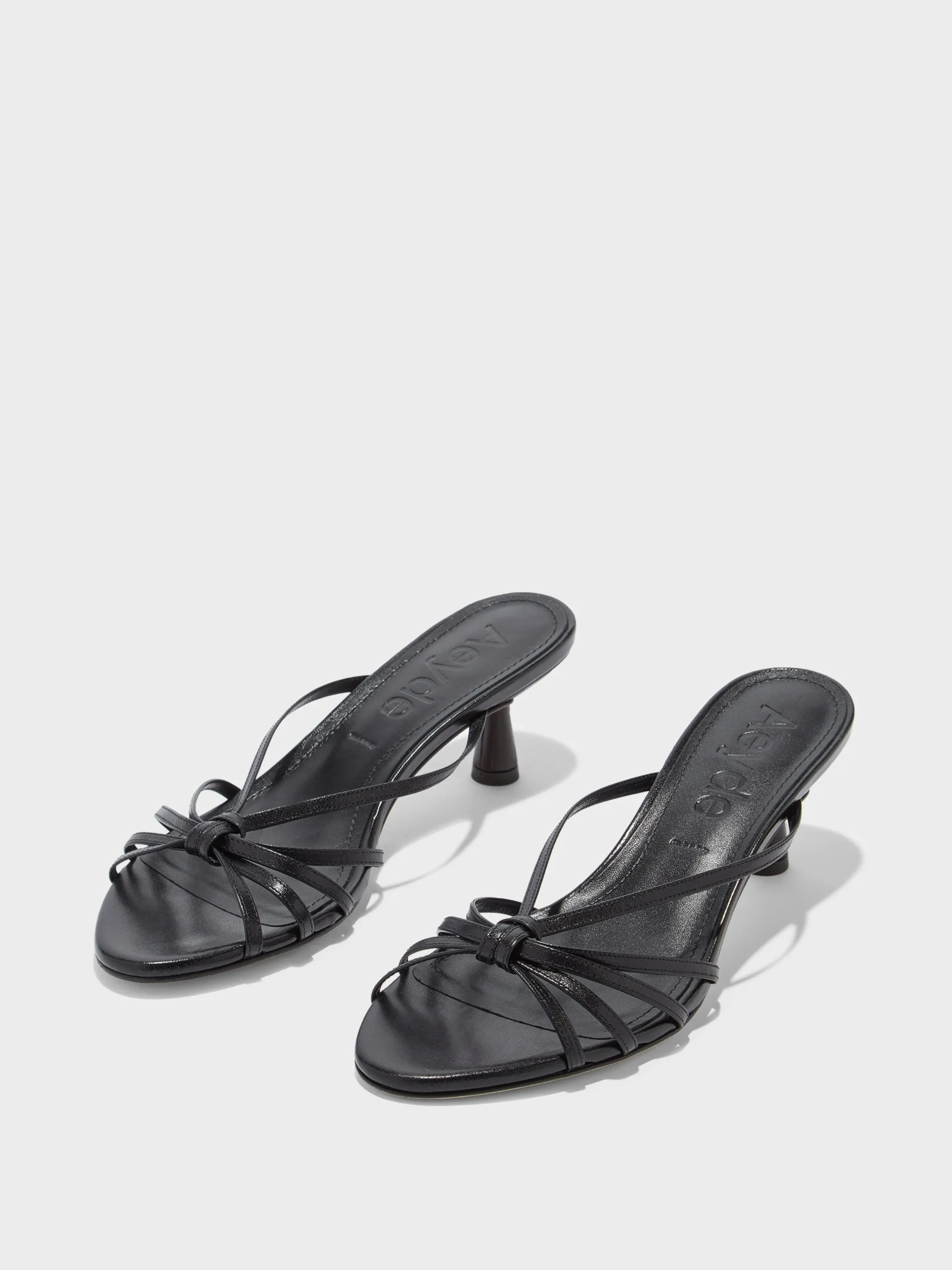 Best Aeyde Abby Leather Mules Black Nappa