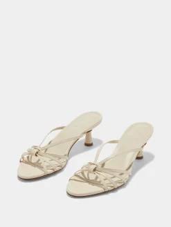 New Aeyde Abby Leather Mules Creamy Nappa