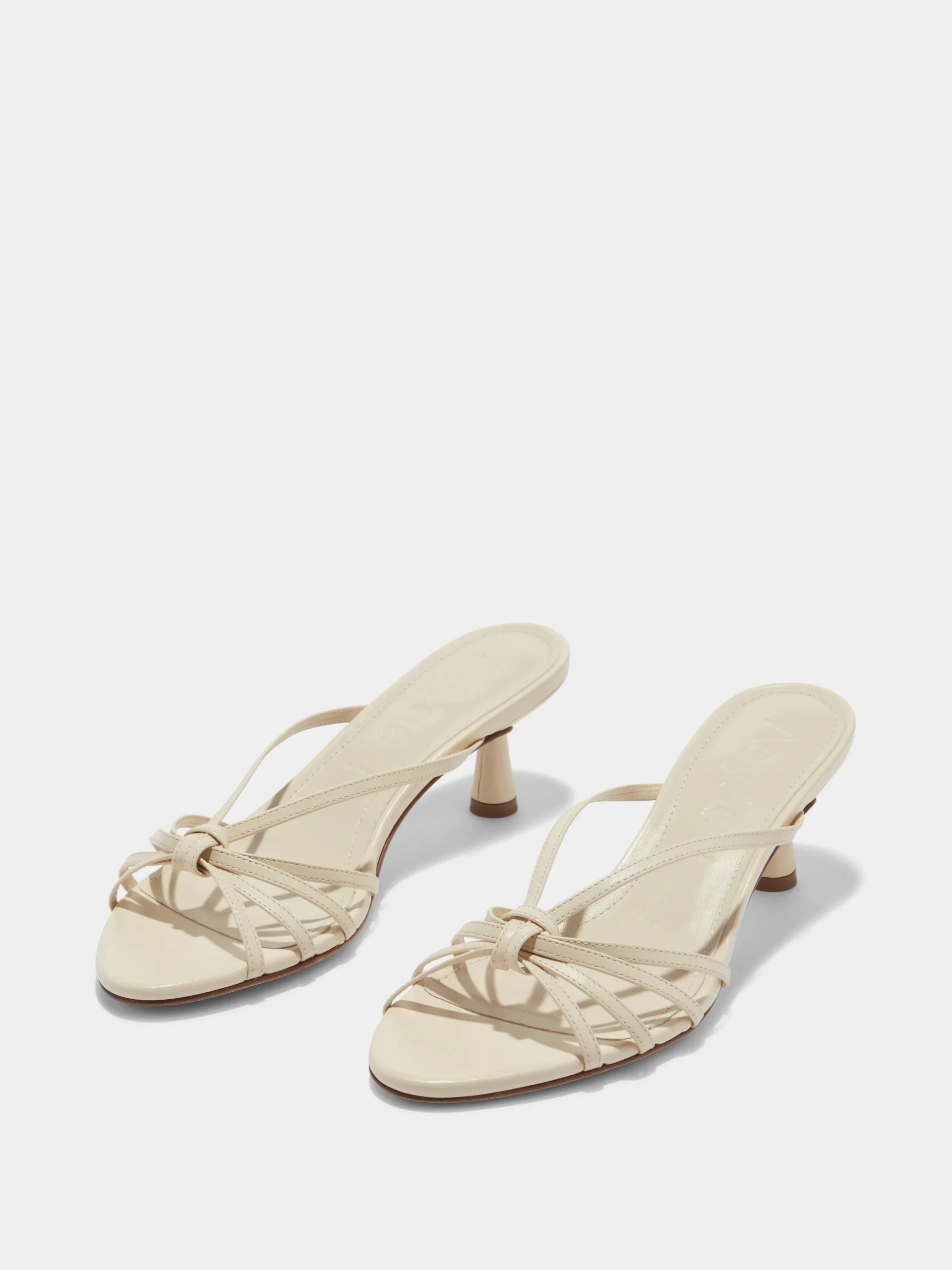 New Aeyde Abby Leather Mules Creamy Nappa