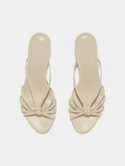 New Aeyde Abby Leather Mules Creamy Nappa