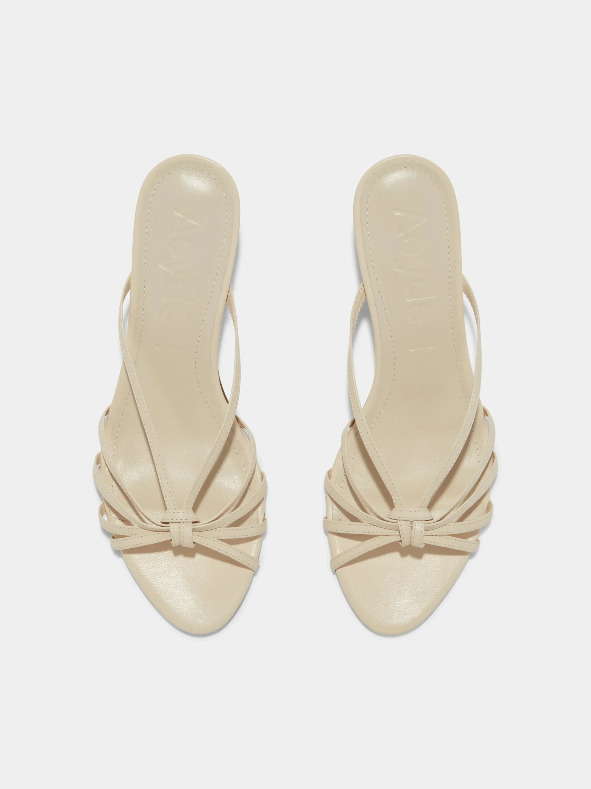New Aeyde Abby Leather Mules Creamy Nappa
