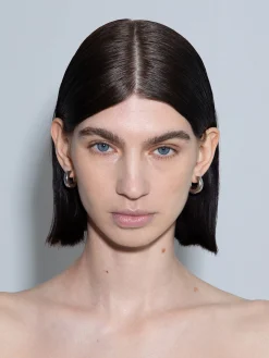 Sale Aeyde Alaya Medium Palladium-Plated Hoop Earrings Palladium Plated