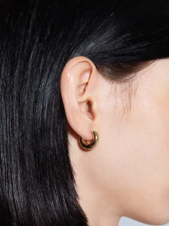 Clearance Aeyde Alaya Small 18kt Gold-Plated Hoop Earrings 18k Gold Plated