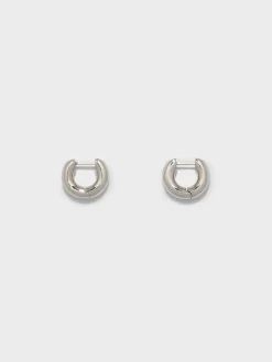 Sale Aeyde Alaya Small Palladium-Plated Hoop Earrings Palladium Plated