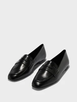Clearance Aeyde Alfie Leather Loafers Black Nappa