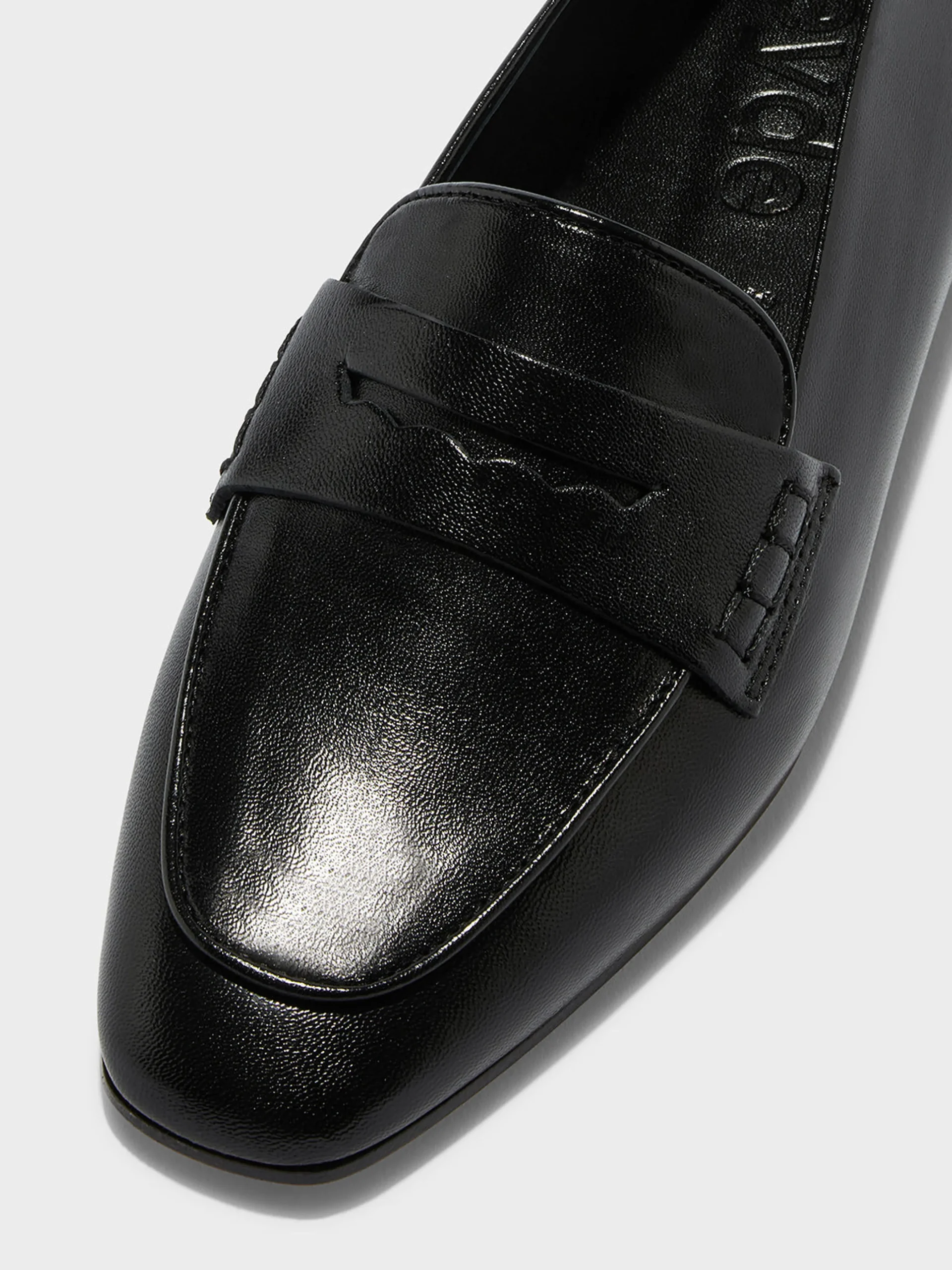 Clearance Aeyde Alfie Leather Loafers Black Nappa
