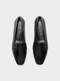 Clearance Aeyde Alfie Leather Loafers Black Nappa
