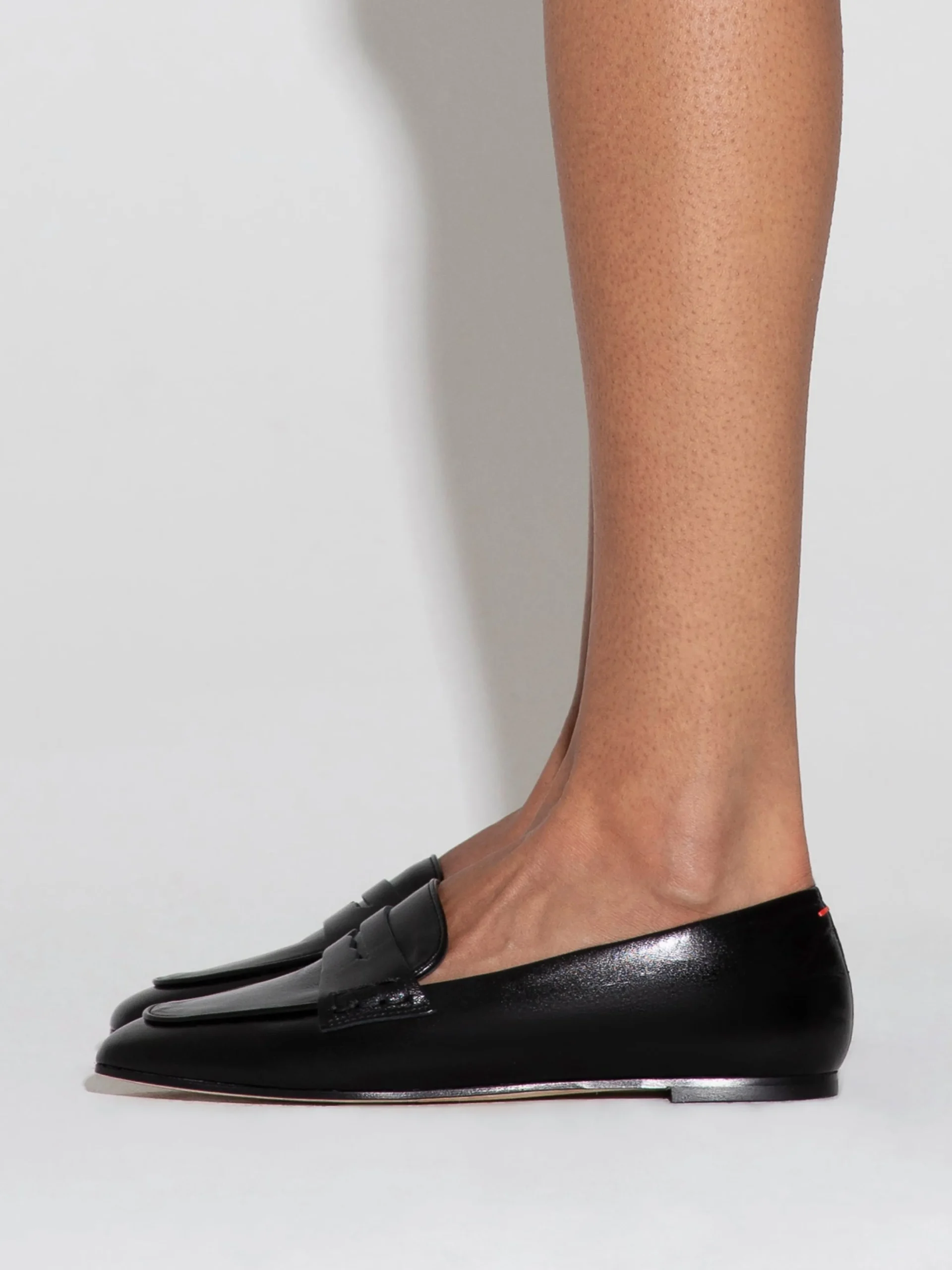 Clearance Aeyde Alfie Leather Loafers Black Nappa