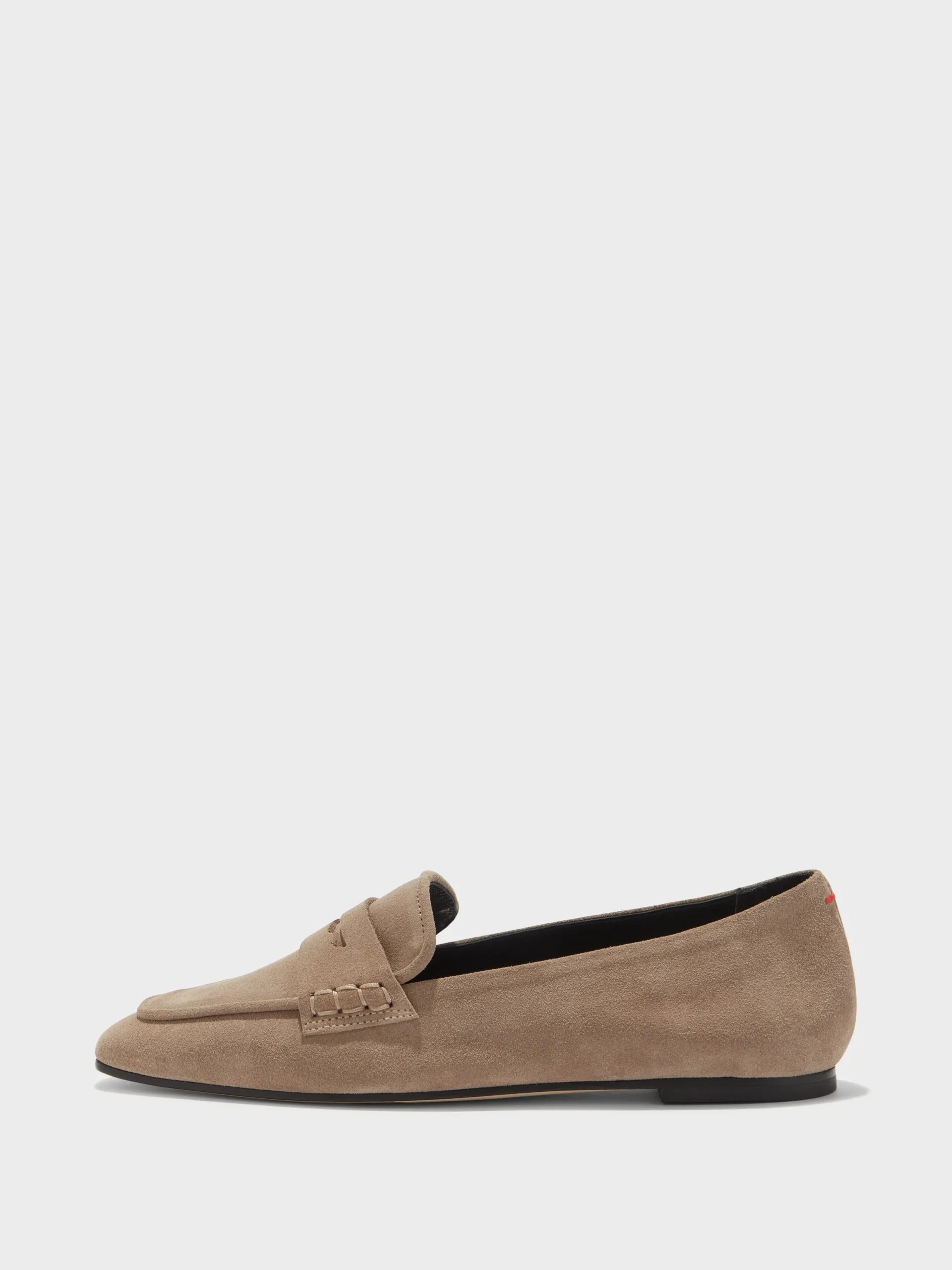 New Aeyde Alfie Suede Loafers Stone Suede