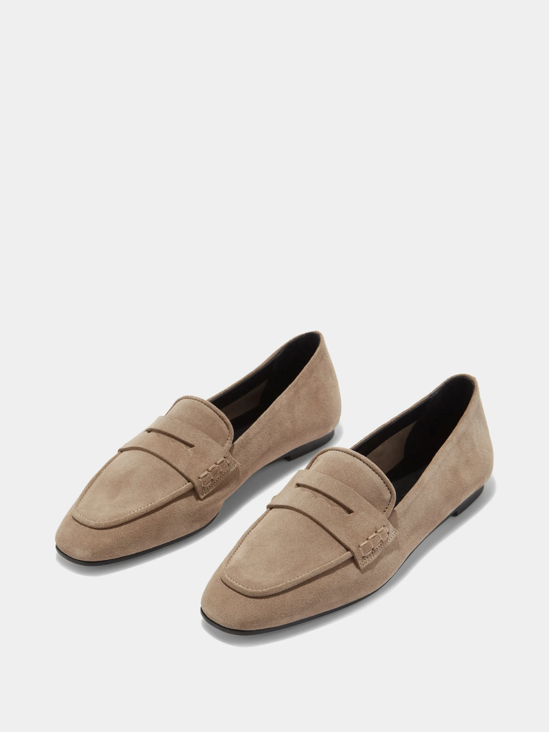 New Aeyde Alfie Suede Loafers Stone Suede