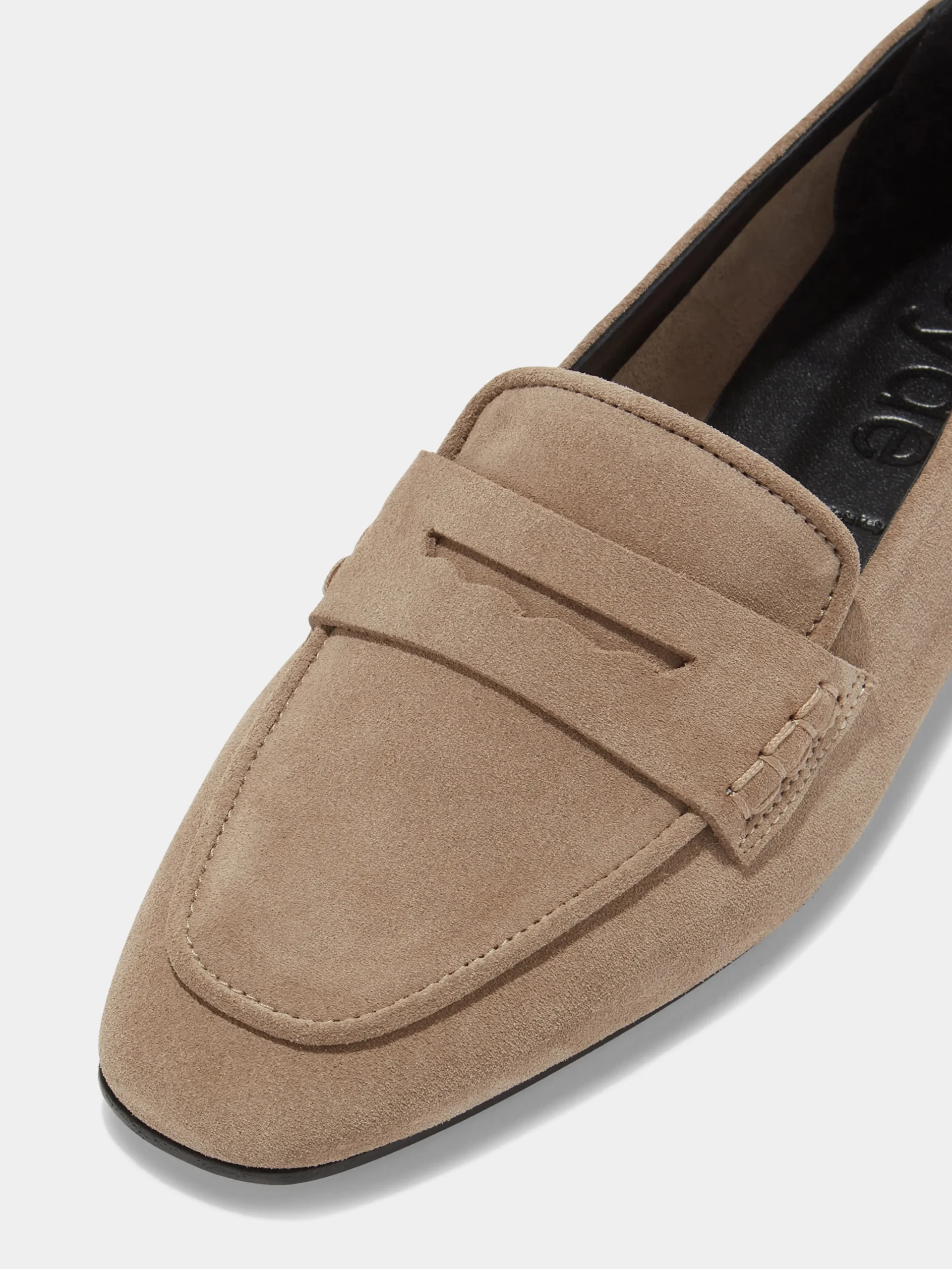 New Aeyde Alfie Suede Loafers Stone Suede