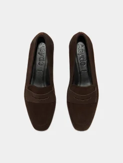 Hot Aeyde Alfie Suede Loafers Moka Suede