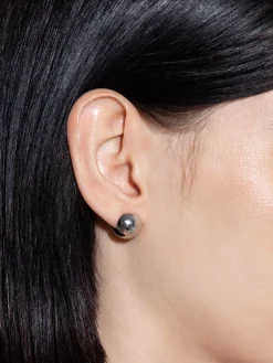 Clearance Aeyde Alice Small Palladium-Plated Earrings Palladium Plated