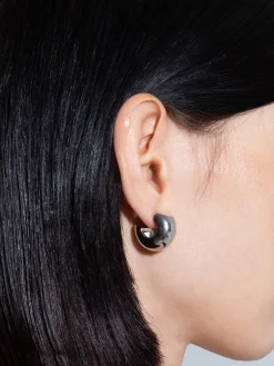 Sale Aeyde Alma Medium Palladium-Plated Earrings Palladium Plated