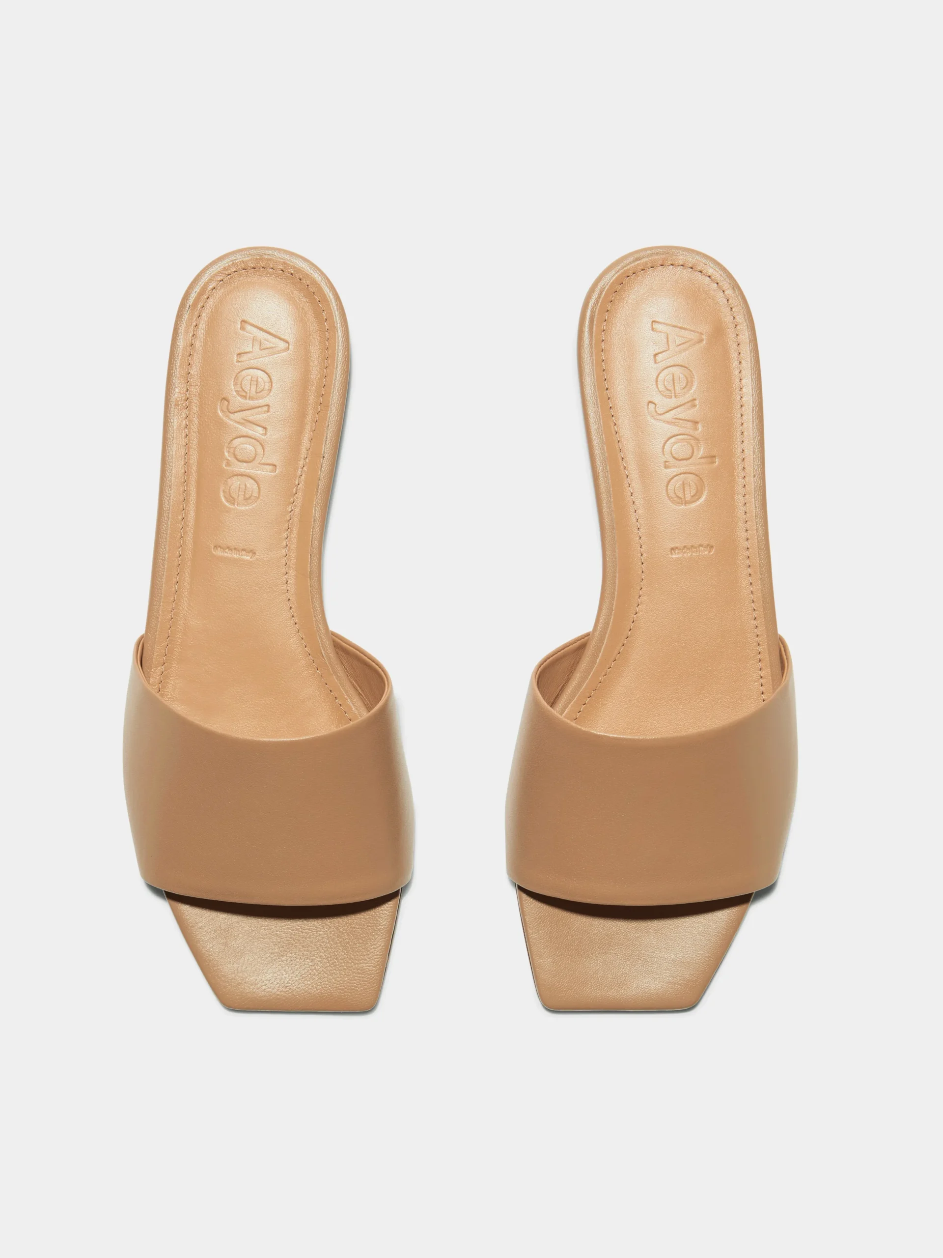 Hot Aeyde Anna Leather Sandals Hazelnut Nappa