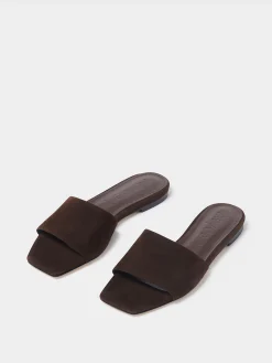 Fashion Aeyde Anna Suede Sandals Moka Suede