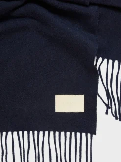 Fashion Aeyde Bela Cashmere Scarf Navy Cashmere