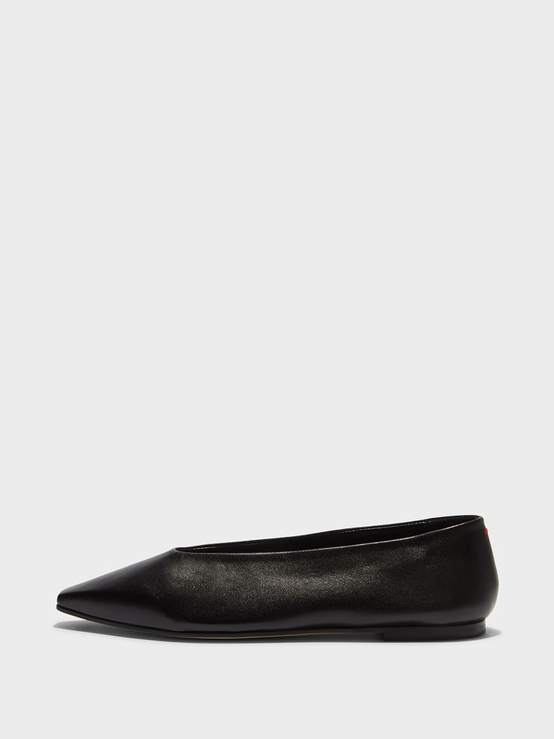Outlet Aeyde Betty Leather Square-Toe Ballet Flats Black Nappa