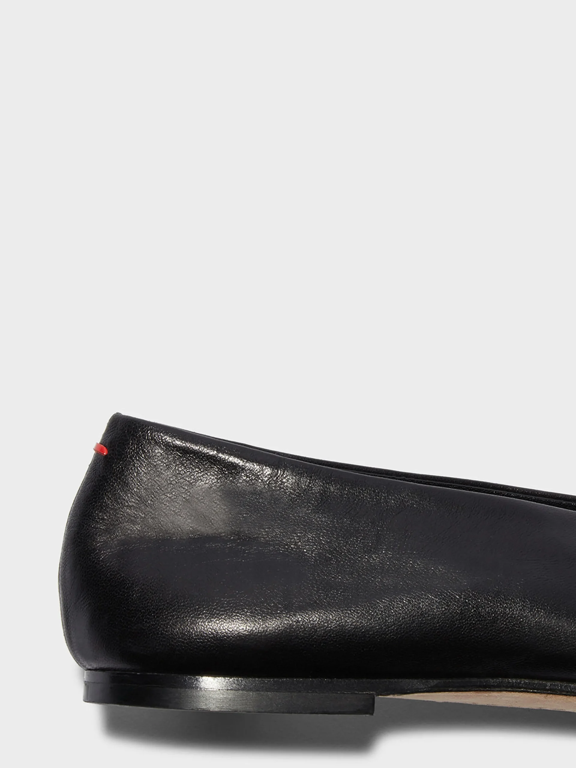 Outlet Aeyde Betty Leather Square-Toe Ballet Flats Black Nappa