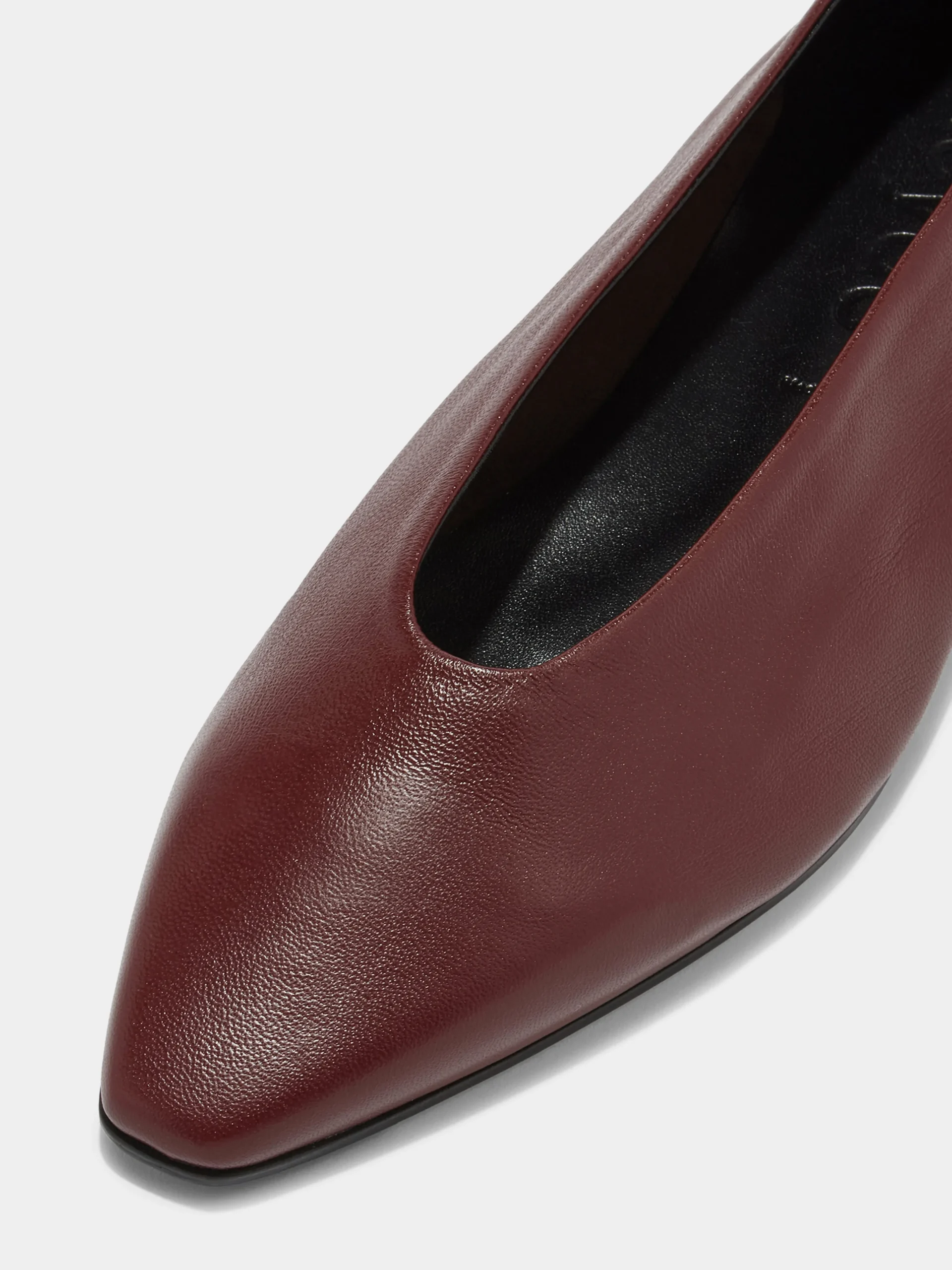 Clearance Aeyde Betty Leather Square-Toe Ballet Flats Port Nappa