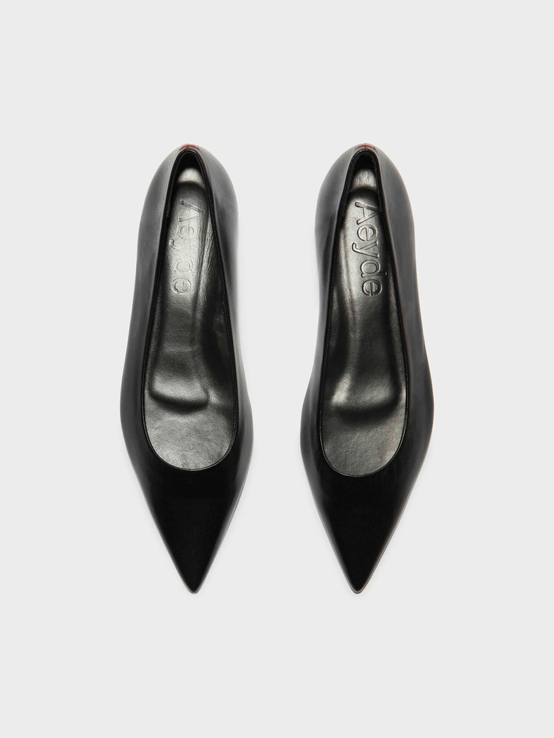 Hot Aeyde Cassy Leather Ballet Flats Black Nappa