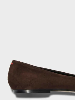 Outlet Aeyde Cassy Suede Ballet Flats Moka Suede