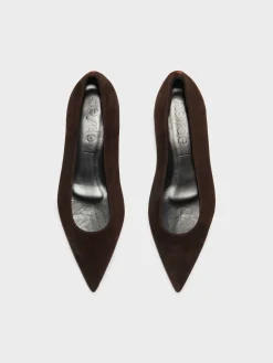 Outlet Aeyde Cassy Suede Ballet Flats Moka Suede