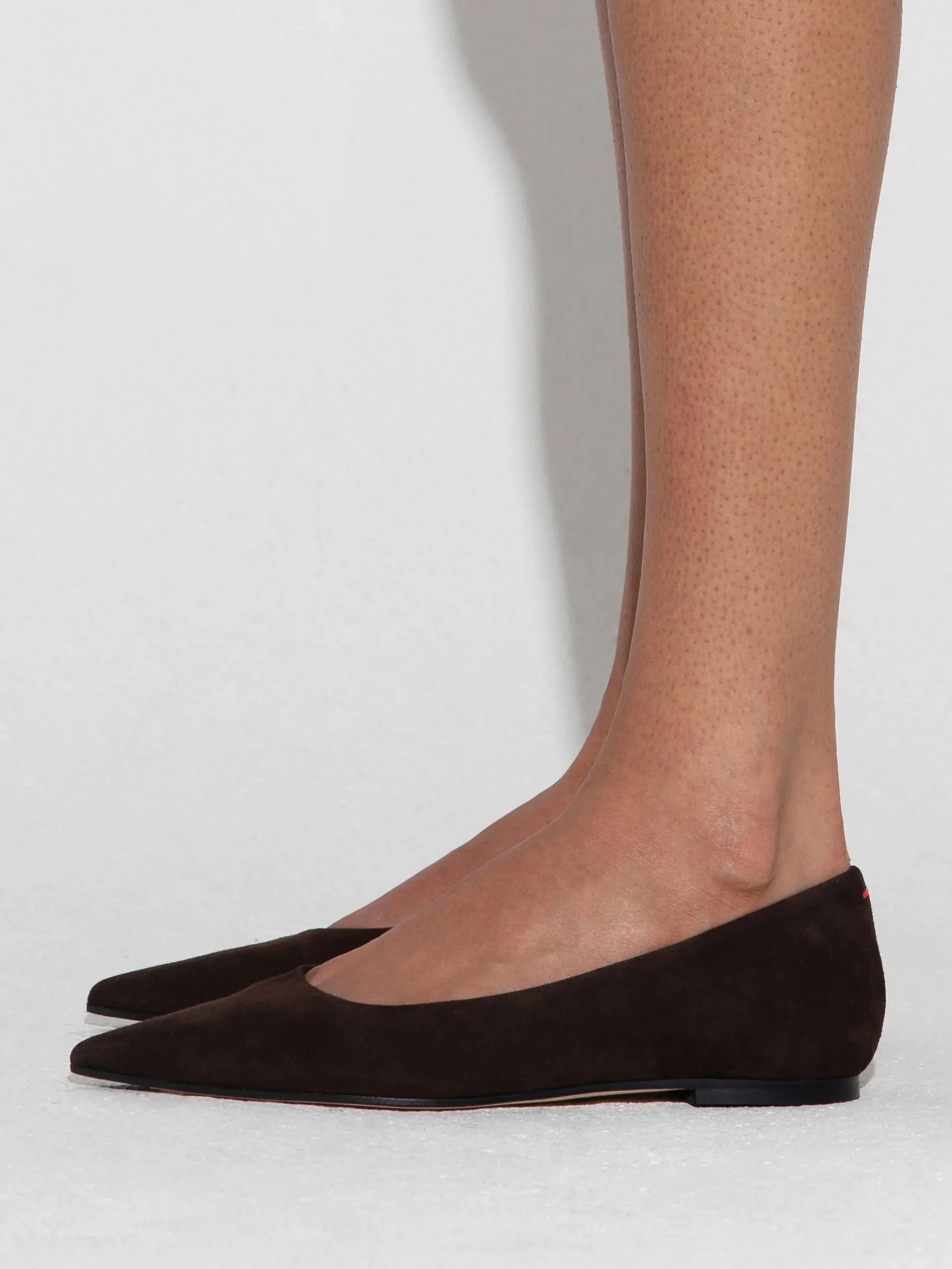 Outlet Aeyde Cassy Suede Ballet Flats Moka Suede