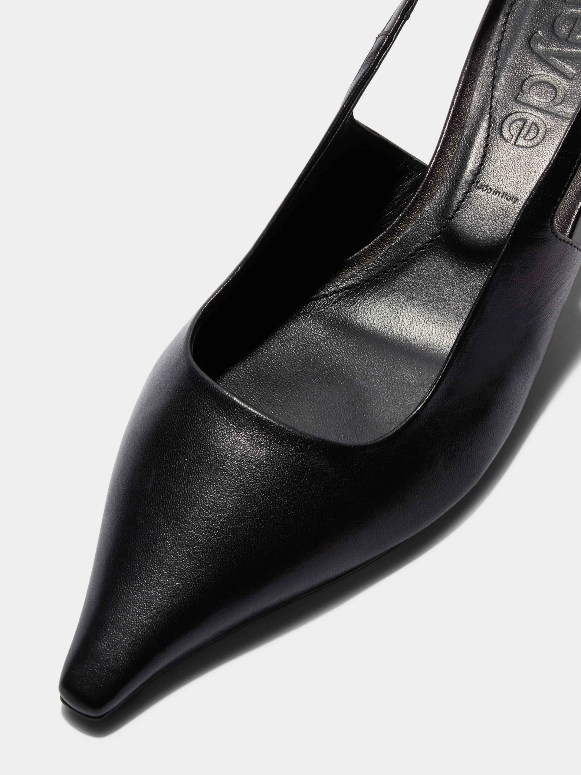 Online Aeyde Catrina Leather Slingback Pumps Black Nappa