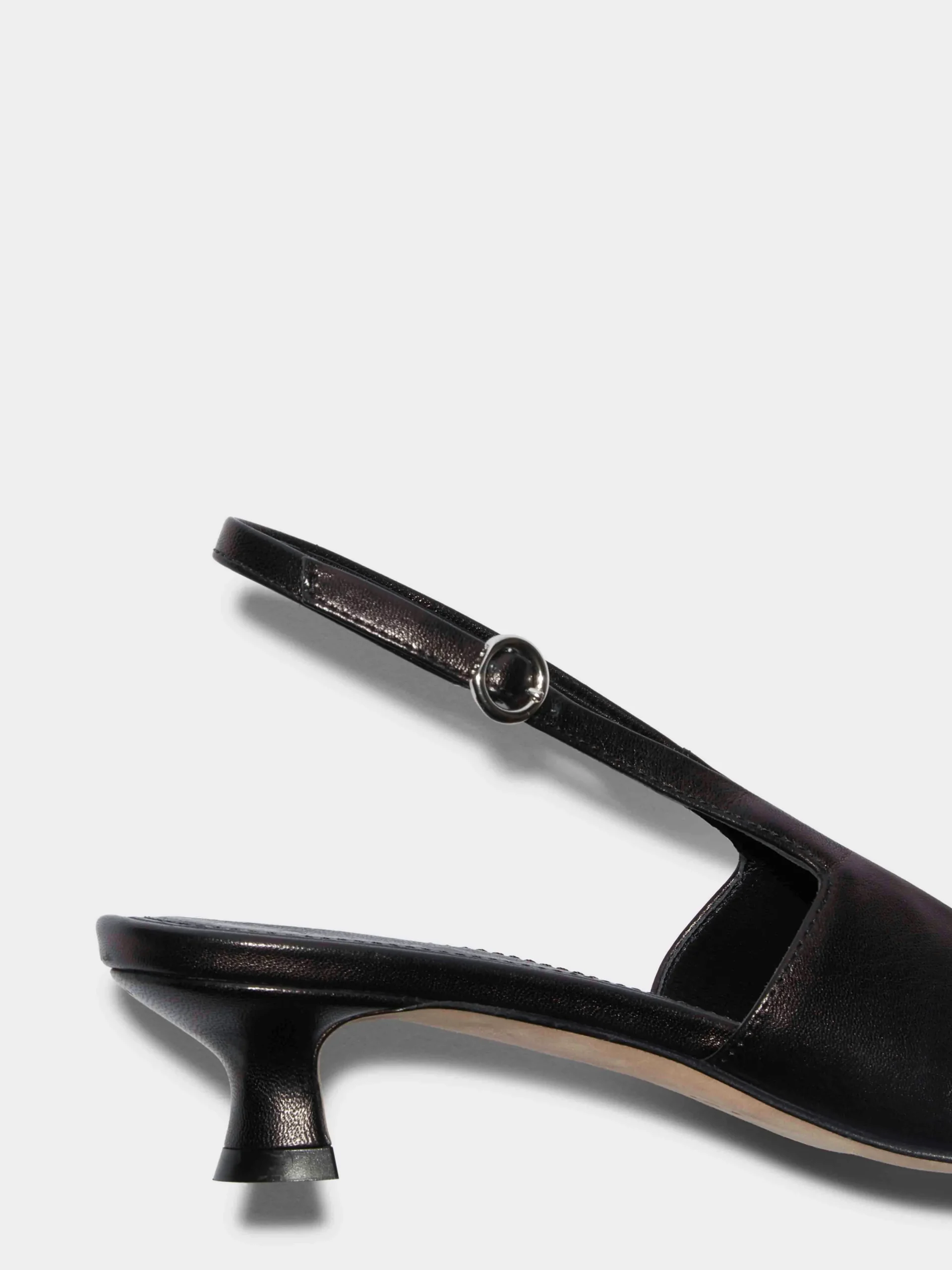 Online Aeyde Catrina Leather Slingback Pumps Black Nappa
