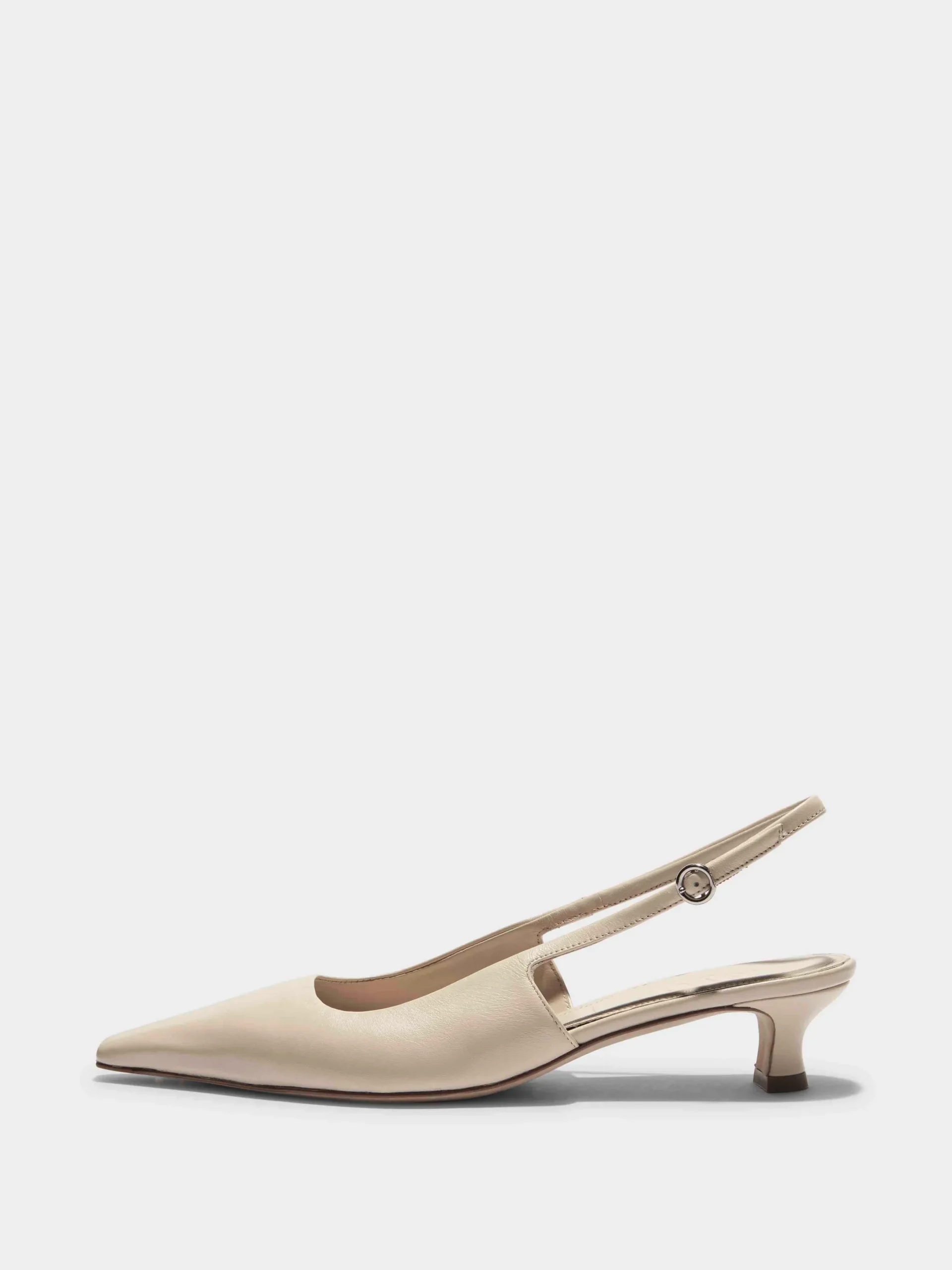 Online Aeyde Catrina Leather Slingback Pumps Creamy Nappa
