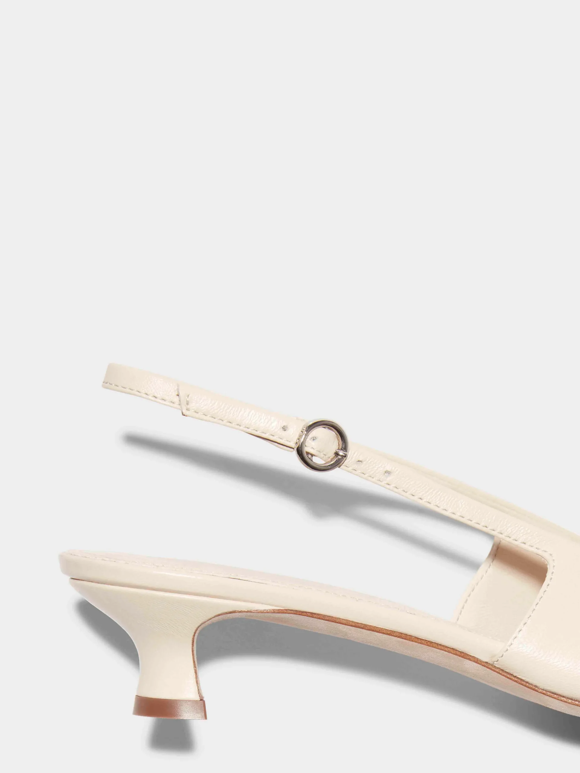 Online Aeyde Catrina Leather Slingback Pumps Creamy Nappa