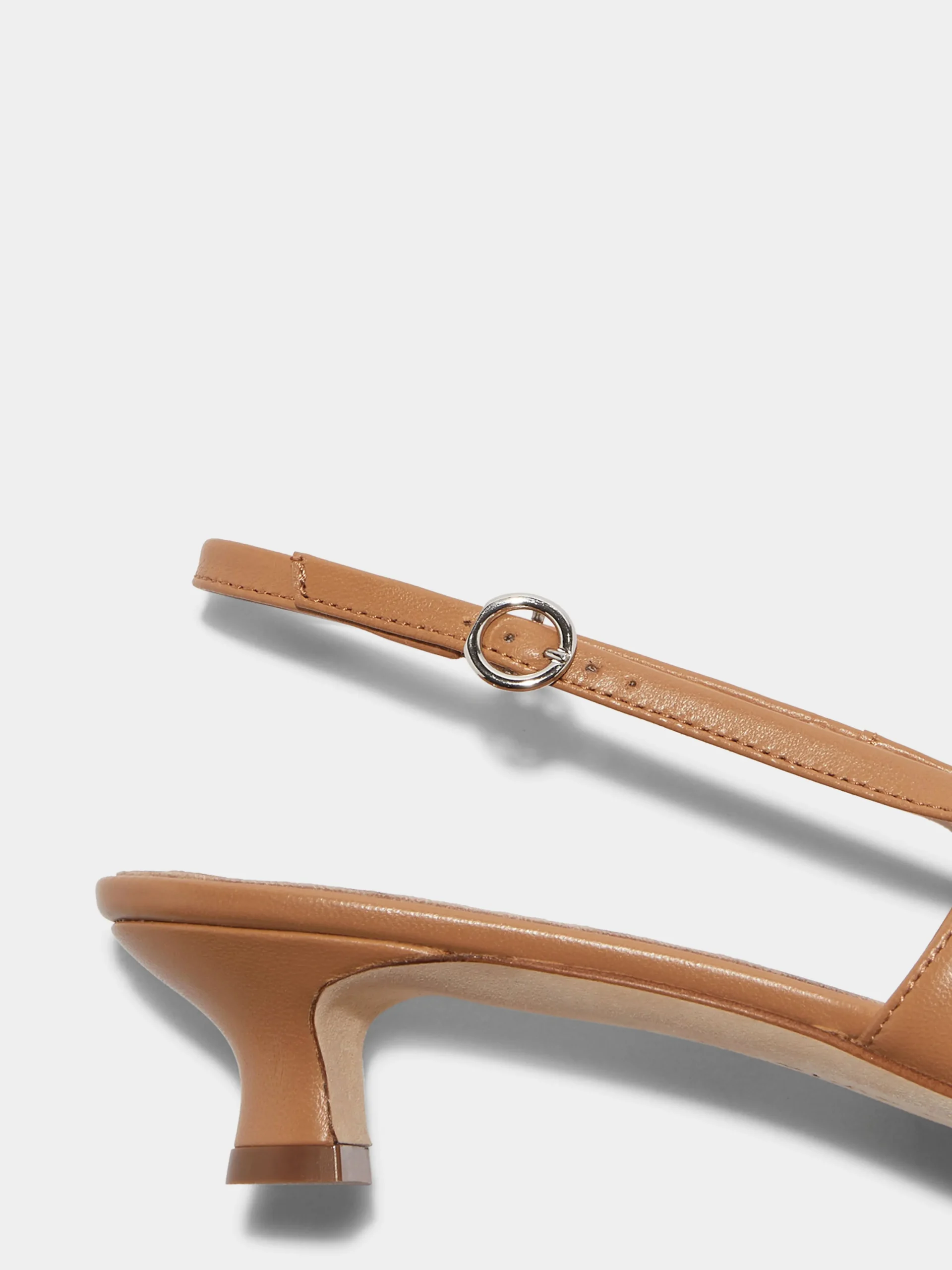 New Aeyde Catrina Leather Slingback Pumps Hazelnut Nappa