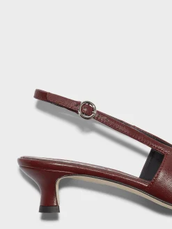 Fashion Aeyde Catrina Leather Slingback Pumps Port Nappa