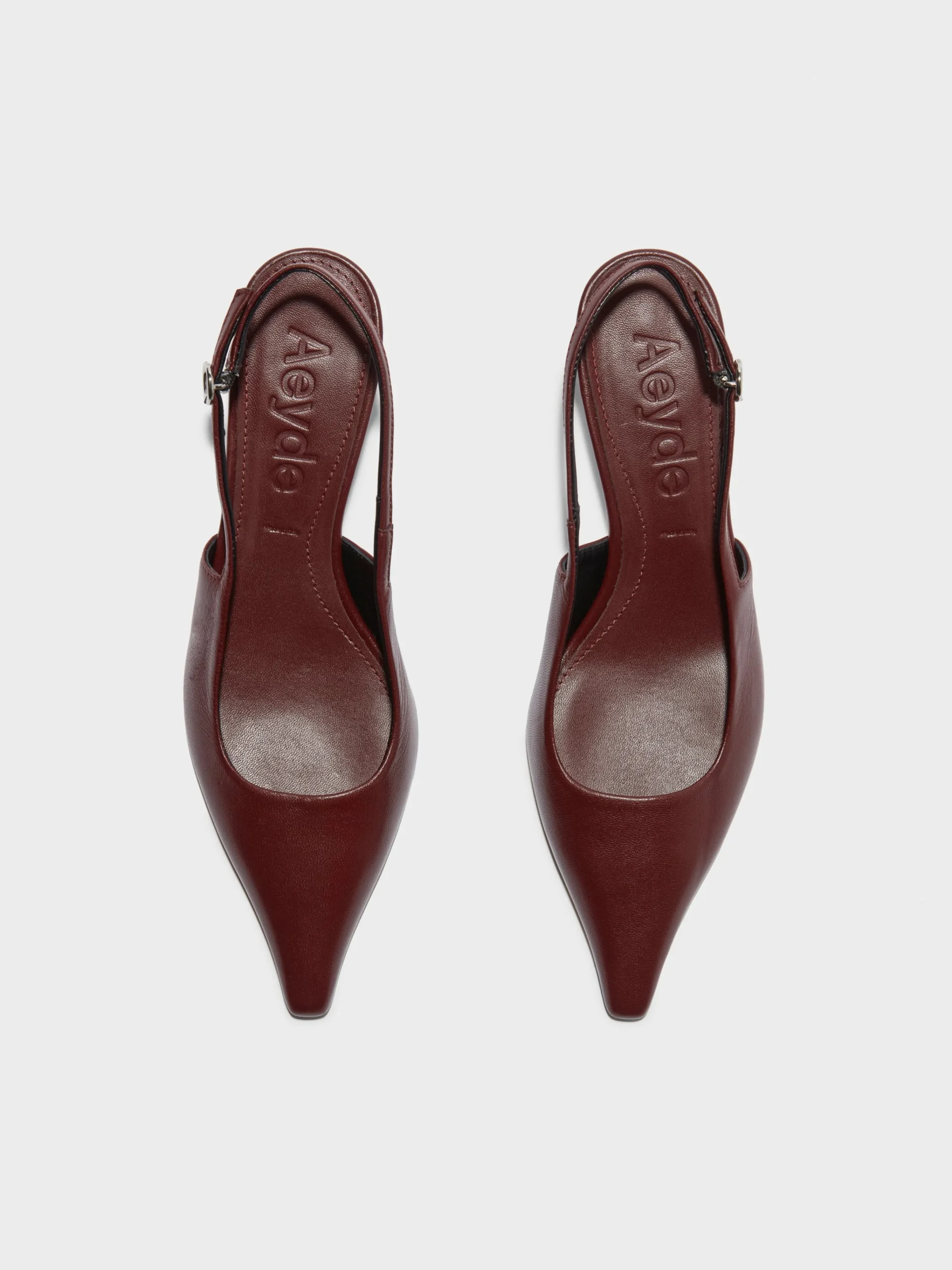 Fashion Aeyde Catrina Leather Slingback Pumps Port Nappa