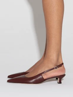 Fashion Aeyde Catrina Leather Slingback Pumps Port Nappa