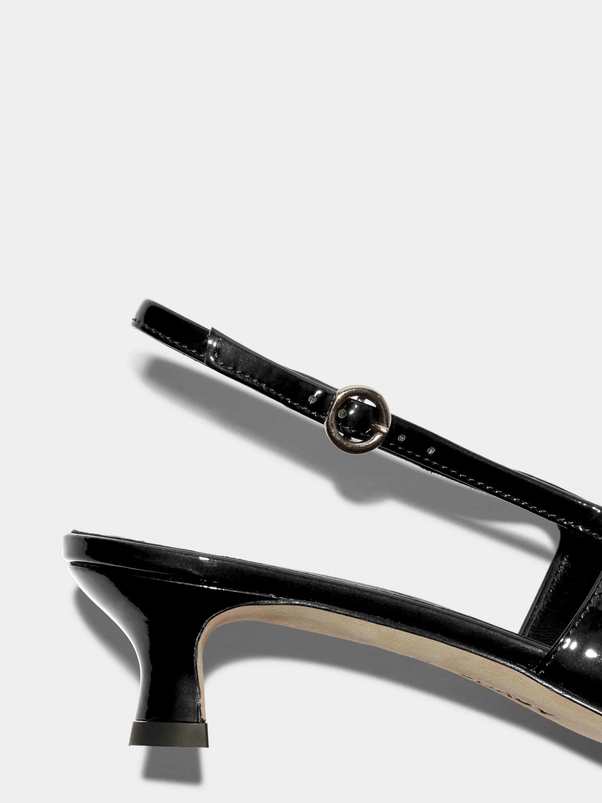 Clearance Aeyde Catrina Leather Slingback Pumps Black Patent