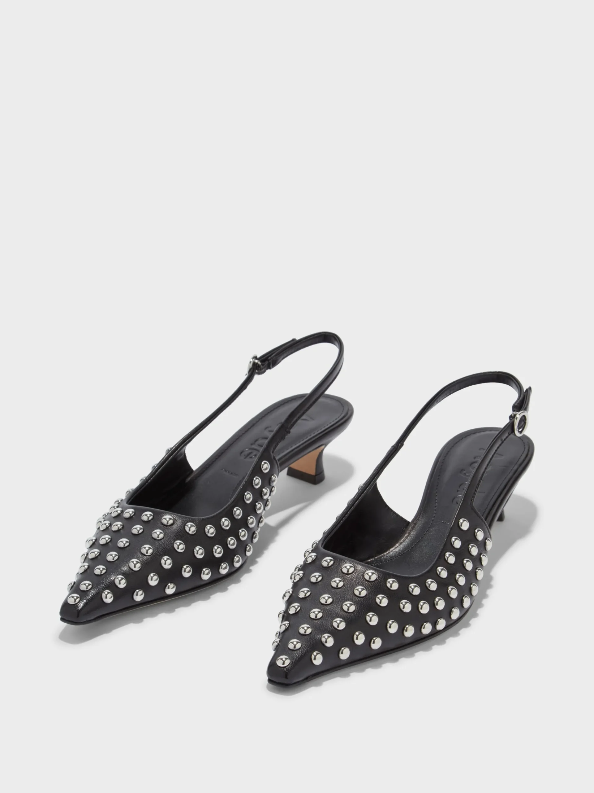 Hot Aeyde Catrina Studded Slingback Pumps Black Nappa