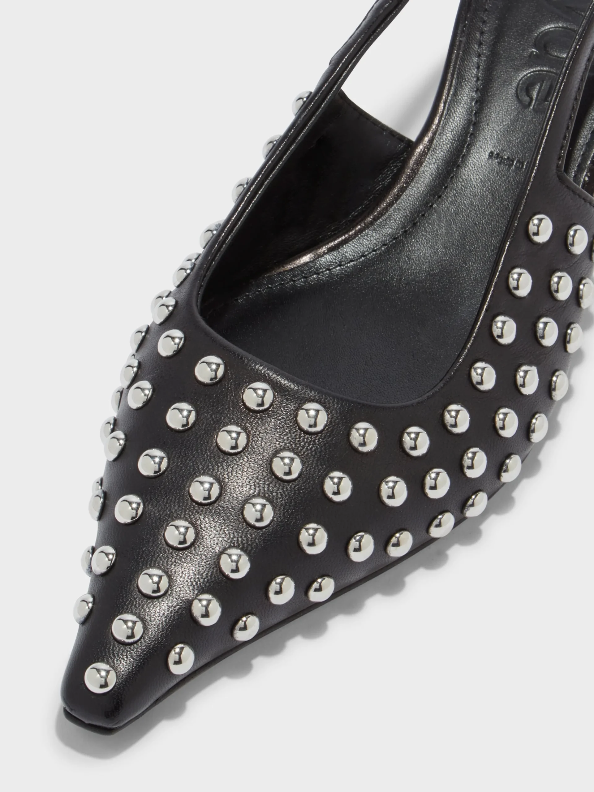 Hot Aeyde Catrina Studded Slingback Pumps Black Nappa
