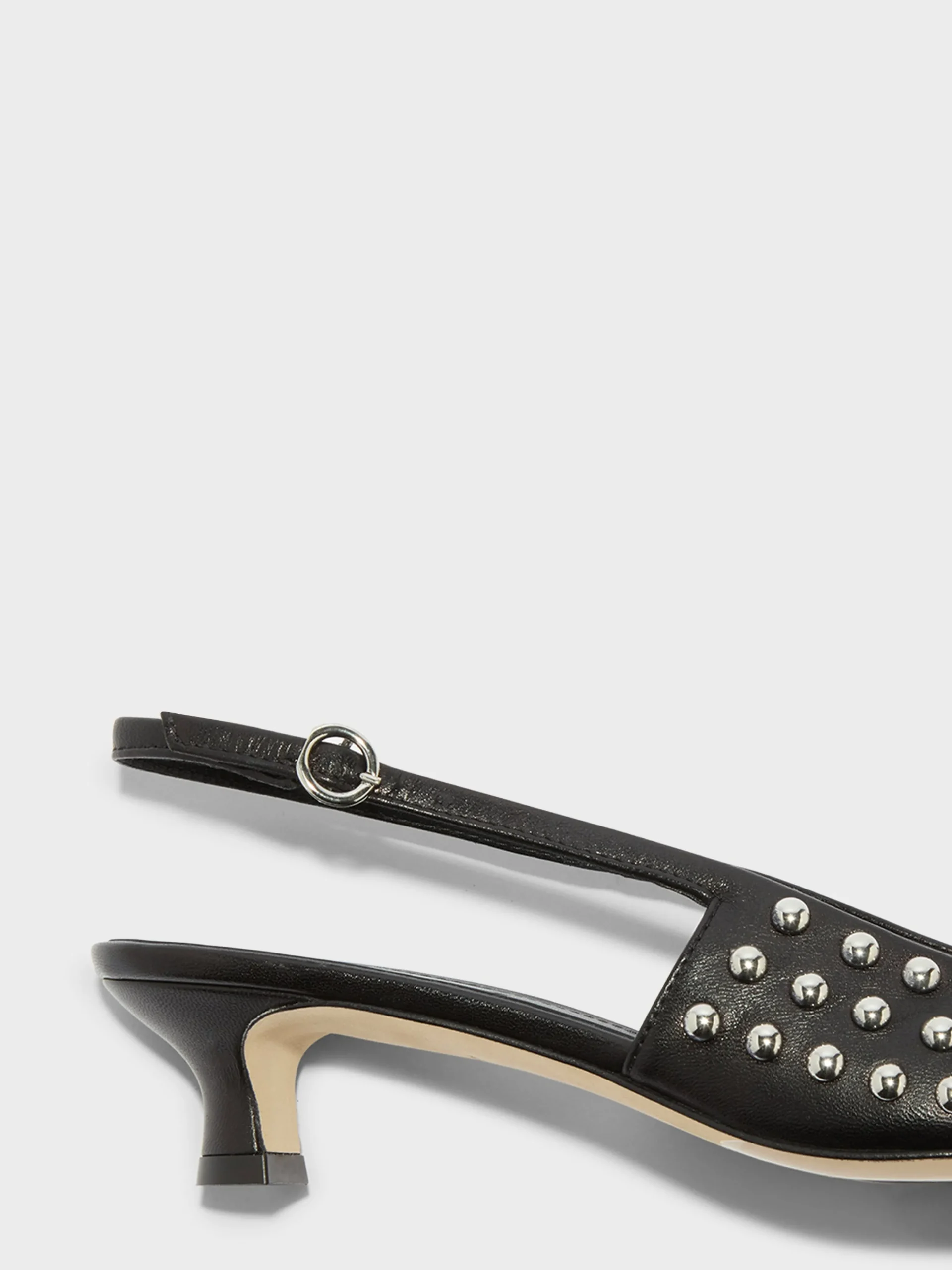 Hot Aeyde Catrina Studded Slingback Pumps Black Nappa