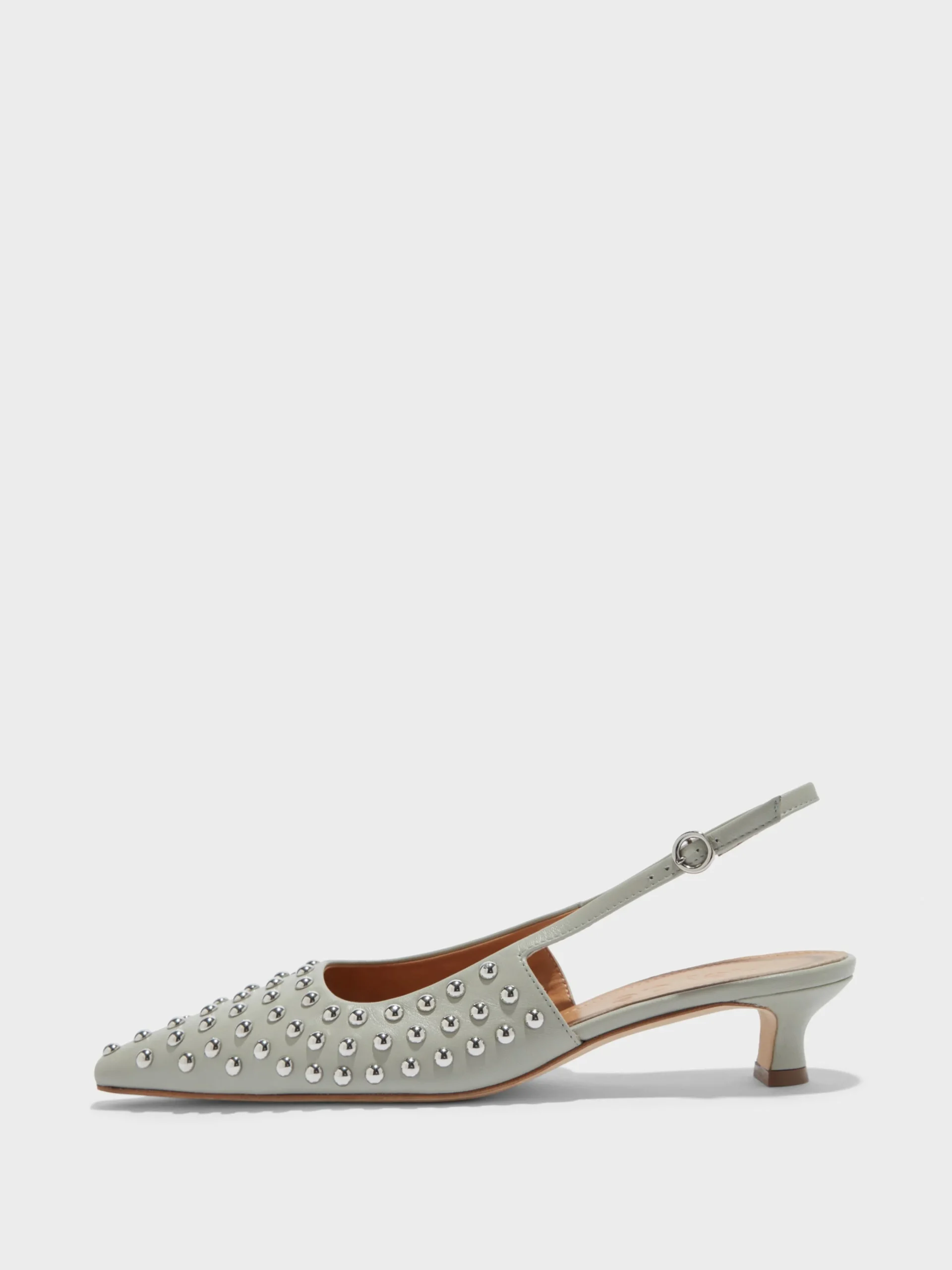 Sale Aeyde Catrina Studded Slingback Pumps Cloud Nappa