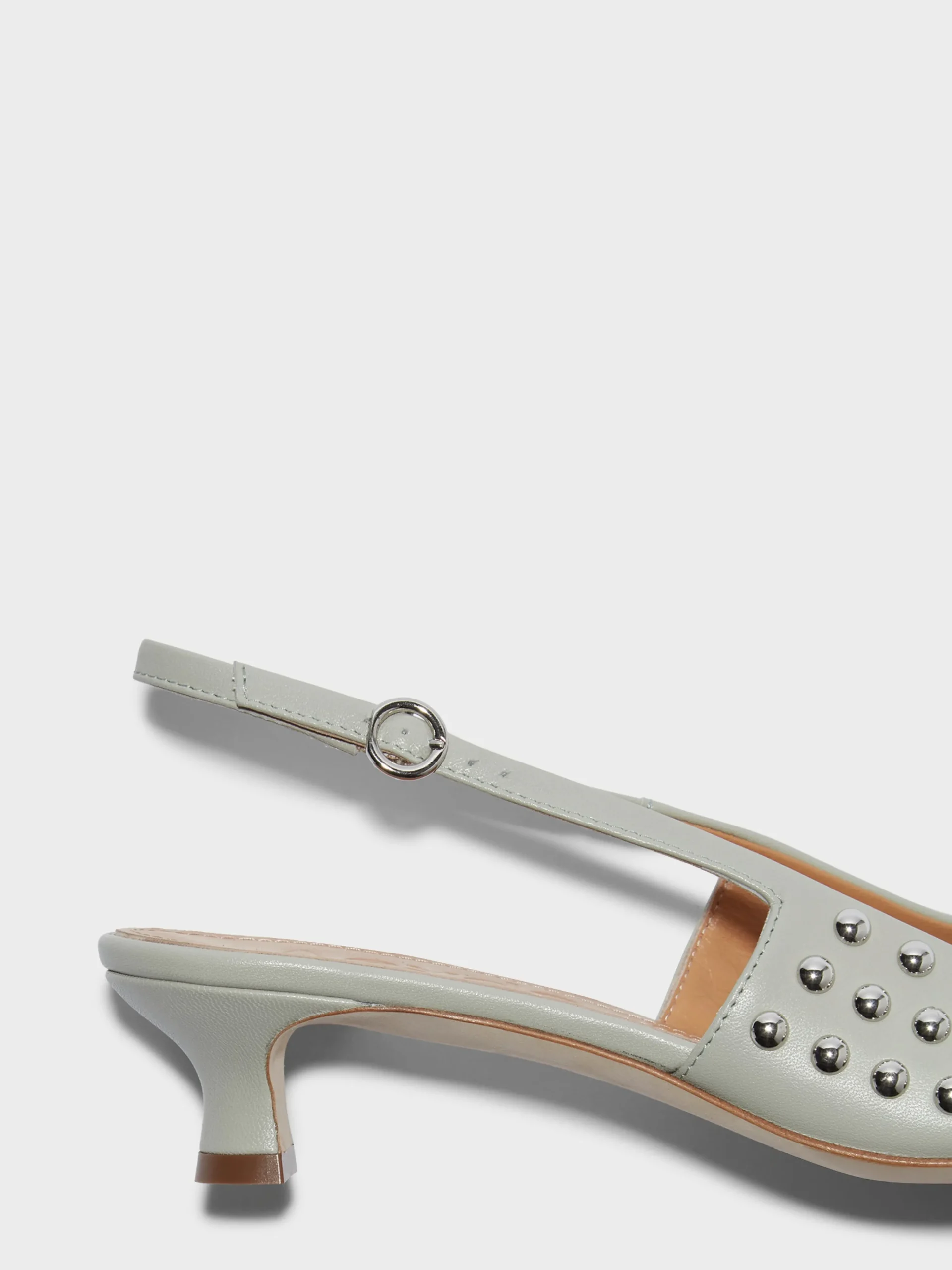 Sale Aeyde Catrina Studded Slingback Pumps Cloud Nappa