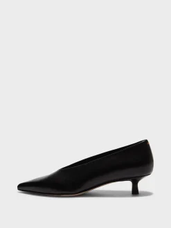 Clearance Aeyde Clara Leather Pumps Black Nappa