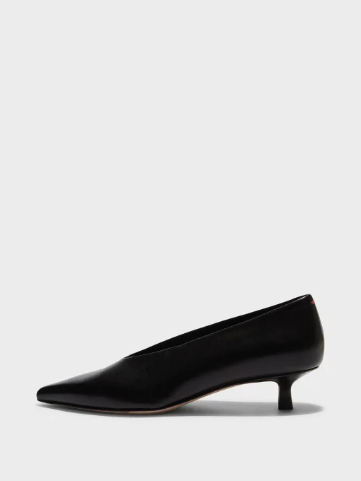 Clearance Aeyde Clara Leather Pumps Black Nappa