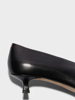 Clearance Aeyde Clara Leather Pumps Black Nappa