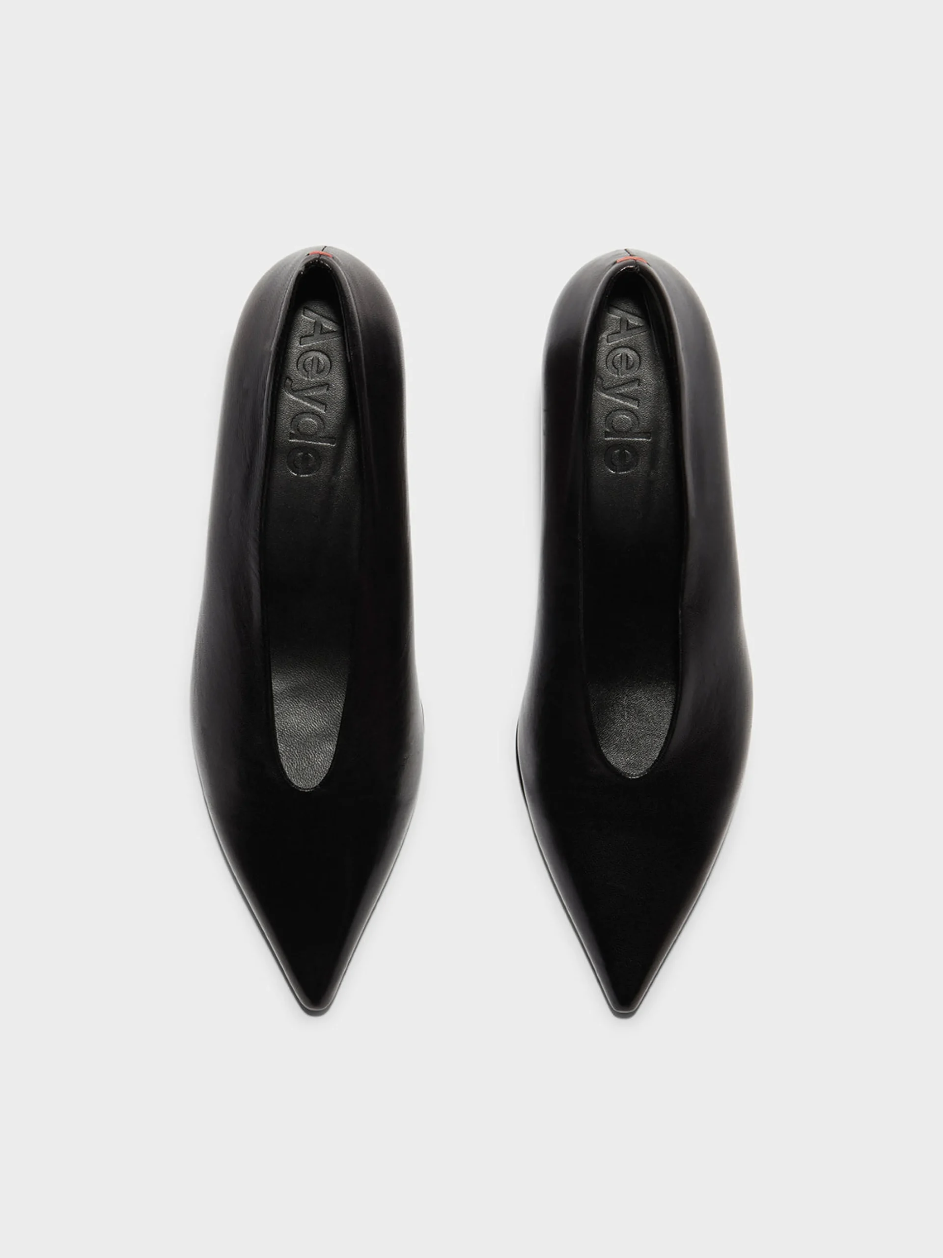 Clearance Aeyde Clara Leather Pumps Black Nappa