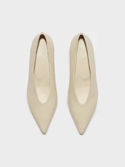 Outlet Aeyde Clara Leather Pumps Creamy Nappa