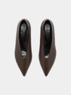 Best Aeyde Clara Leather Pumps Moka Nappa