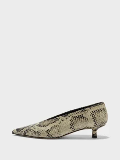 Hot Aeyde Clara Leather Pumps Snake Print
