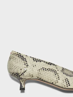 Hot Aeyde Clara Leather Pumps Snake Print